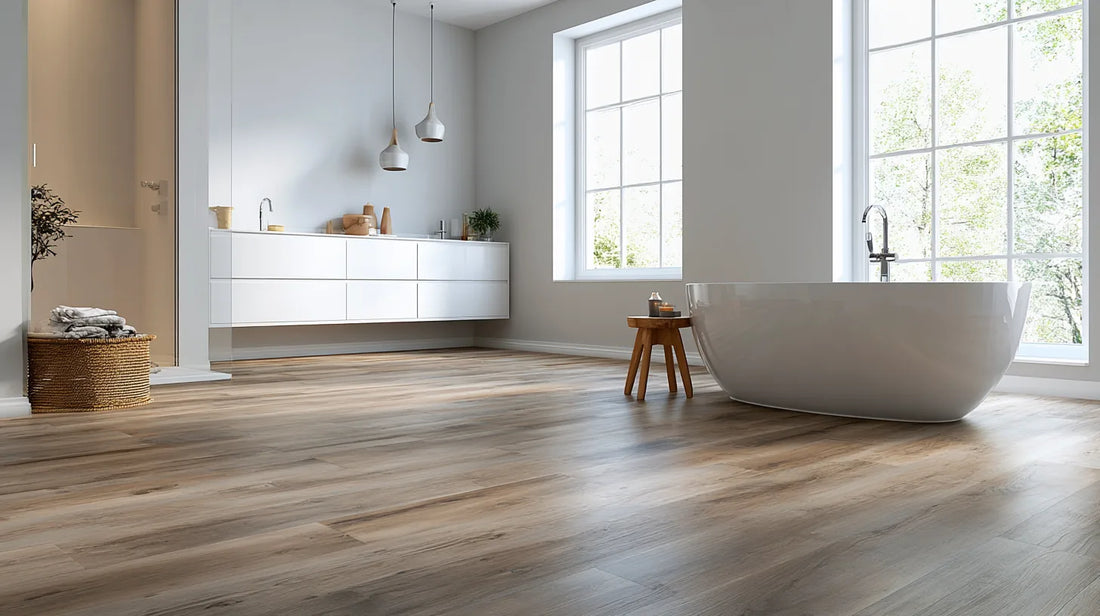 Wasserfester Vinylboden in Eichenoptik im Badezimmer