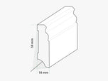 Equipped Sockelleiste 58mm 0040 Weiss mit Fase (Berliner Leiste)