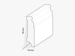 Equipped Sockelleiste 78mm 0041 Weiss mit Fase (Berliner Leiste)
