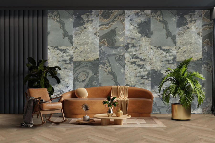 Wandpaneel Check real stone 20001 Patina Schiefer 122 x 61 cm