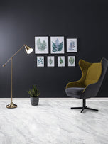 Klick-Vinyl CHECK One 2160 Glehner Marmor Hochglanz-Fliese XL inkl. Trittschall Standard