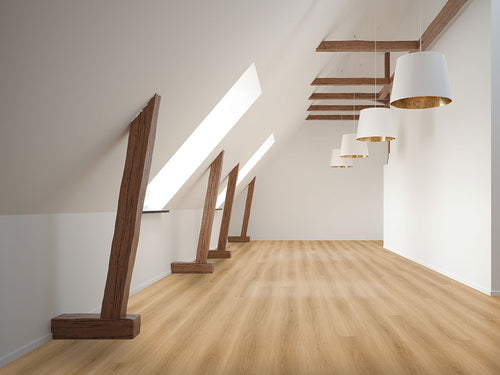 Click-Vinyl CHECK comfort 2509 Tordera Eiche Lang- und Breitdiele inkl. Trittschall (Kork)